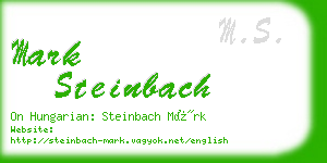 mark steinbach business card